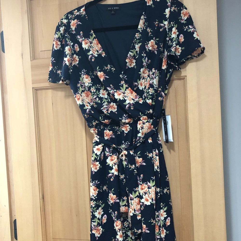 Blue floral dress